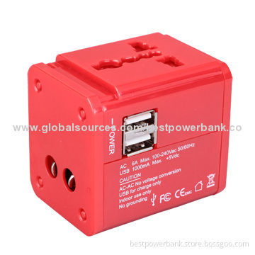 High-quality 5V/2.1A Dual-USB International Travel Adapter with UK/US/AU/EU Plug